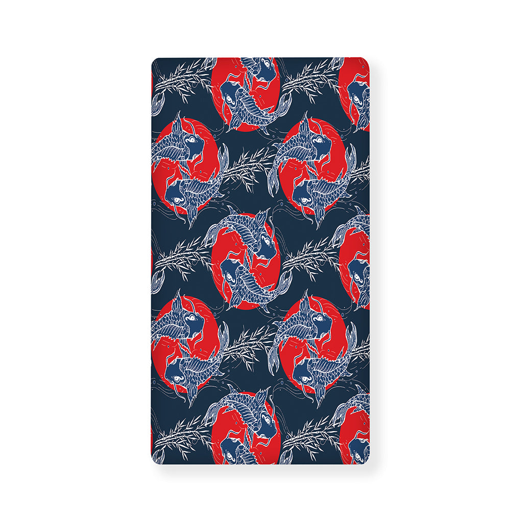 Japanese Koi Carp Fish Pattern Print Baby Crib Sheet