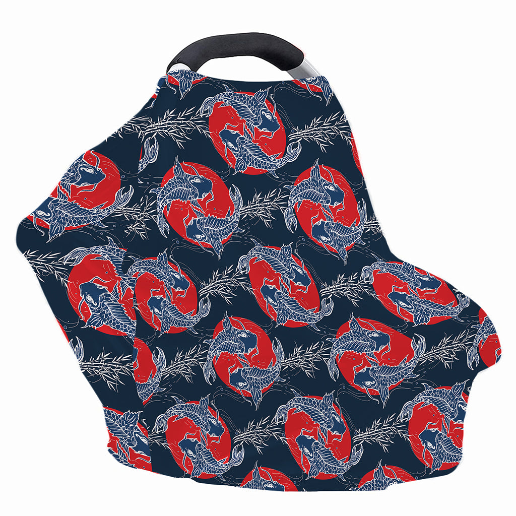 Japanese Koi Carp Fish Pattern Print Baby Seat Cover