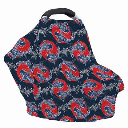 Japanese Koi Carp Fish Pattern Print Baby Seat Cover