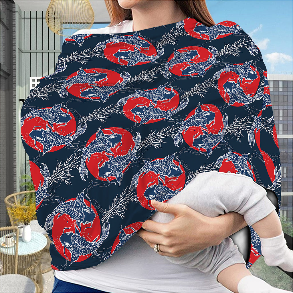 Japanese Koi Carp Fish Pattern Print Baby Seat Cover