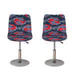 Japanese Koi Carp Fish Pattern Print Bar Stool Covers