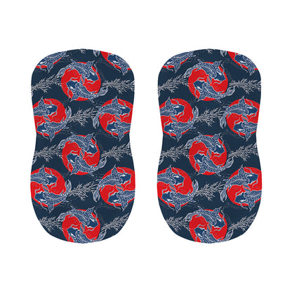 Japanese Koi Carp Fish Pattern Print Bar Stool Covers