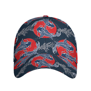 Japanese Koi Carp Fish Pattern Print Baseball Cap