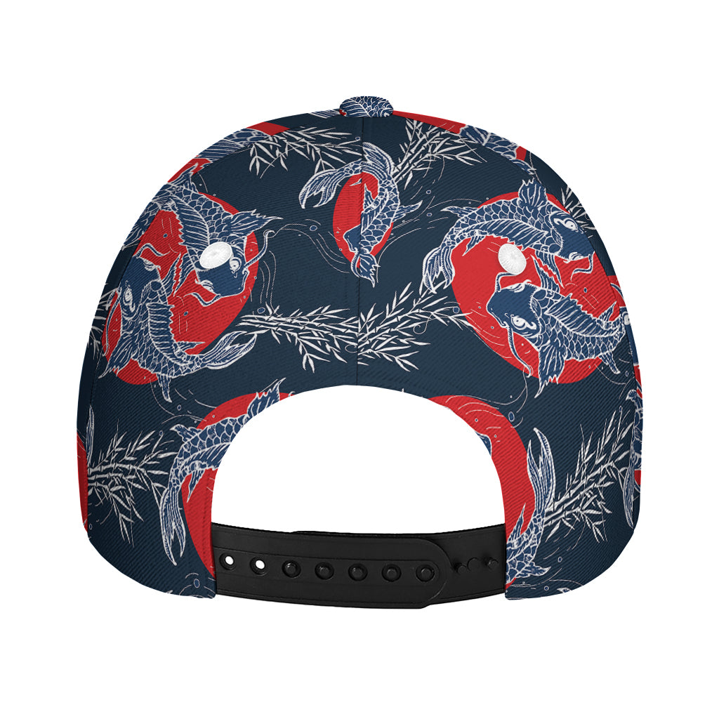 Japanese Koi Carp Fish Pattern Print Baseball Cap