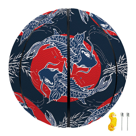 Japanese Koi Carp Fish Pattern Print Basketball