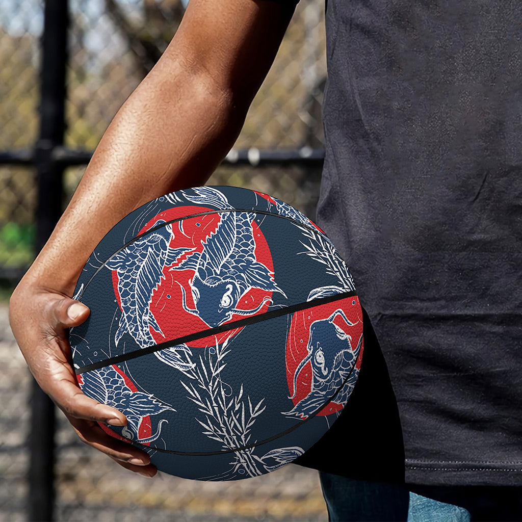 Japanese Koi Carp Fish Pattern Print Basketball
