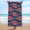 Japanese Koi Carp Fish Pattern Print Beach Towel