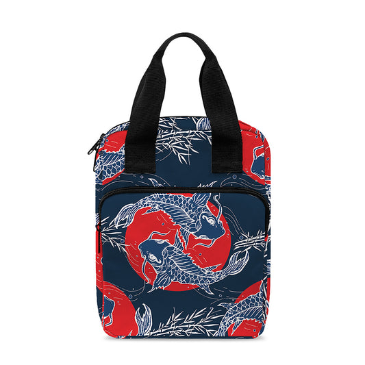 Japanese Koi Carp Fish Pattern Print Bible Tote Bag