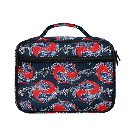 Japanese Koi Carp Fish Pattern Print Briefcase Bible Bag