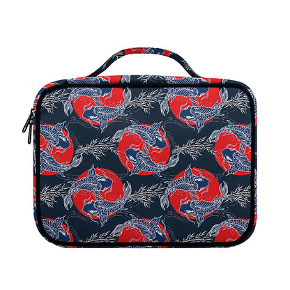 Japanese Koi Carp Fish Pattern Print Briefcase Bible Bag
