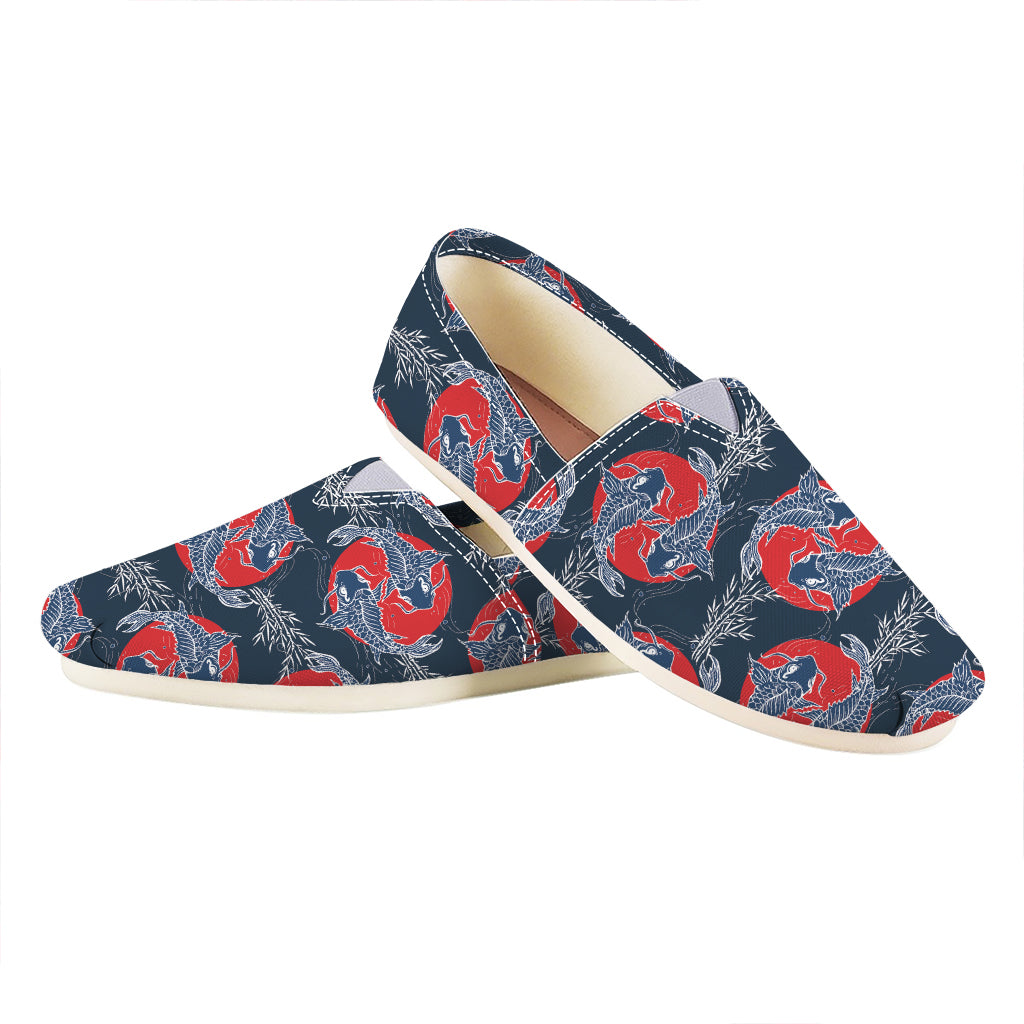 Japanese Koi Carp Fish Pattern Print Casual Shoes