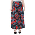 Japanese Koi Carp Fish Pattern Print Chiffon Maxi Skirt