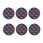 Japanese Koi Carp Fish Pattern Print Coaster Set
