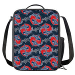 Japanese Koi Carp Fish Pattern Print Crossbody Lunch Bag