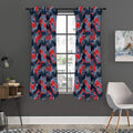 Japanese Koi Carp Fish Pattern Print Grommet Curtain Panels