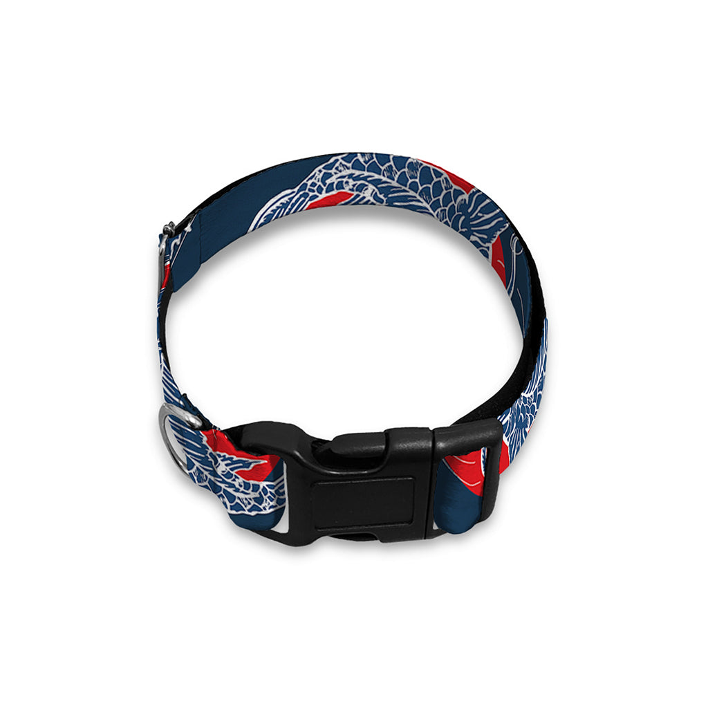 Japanese Koi Carp Fish Pattern Print Dog Collar