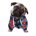 Japanese Koi Carp Fish Pattern Print Dog Zip Up Hoodie