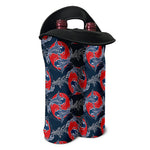 Japanese Koi Carp Fish Pattern Print Double Neoprene Wine Tote