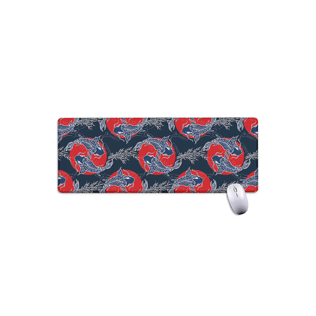 Japanese Koi Carp Fish Pattern Print Extended Mouse Pad