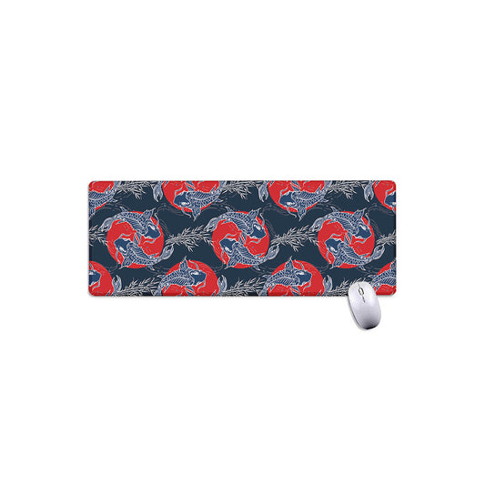 Japanese Koi Carp Fish Pattern Print Extended Mouse Pad