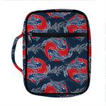 Japanese Koi Carp Fish Pattern Print Front Pocket Bible Bag
