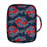 Japanese Koi Carp Fish Pattern Print Front Pocket Bible Bag