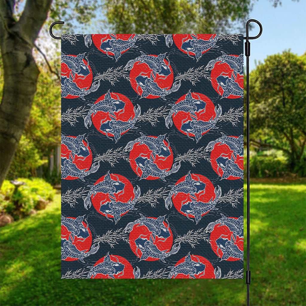 Japanese Koi Carp Fish Pattern Print Garden Flag