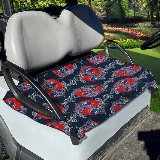 Japanese Koi Carp Fish Pattern Print Golf Cart Seat Cover