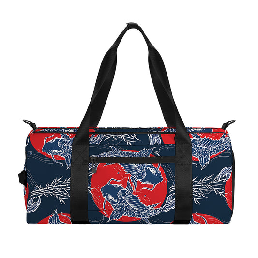 Japanese Koi Carp Fish Pattern Print Gym Bag