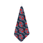 Japanese Koi Carp Fish Pattern Print Hand Towel