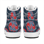 Japanese Koi Carp Fish Pattern Print High Top Leather Sneakers