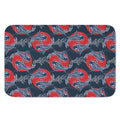 Japanese Koi Carp Fish Pattern Print Indoor Door Mat