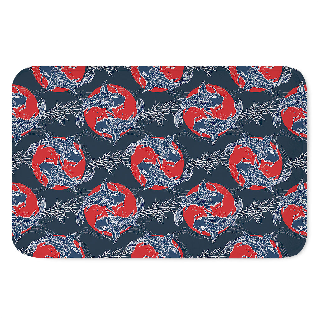 Japanese Koi Carp Fish Pattern Print Indoor Door Mat