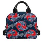 Japanese Koi Carp Fish Pattern Print Insulated Lunch Bag