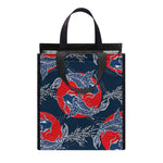 Japanese Koi Carp Fish Pattern Print Insulated Lunch Tote