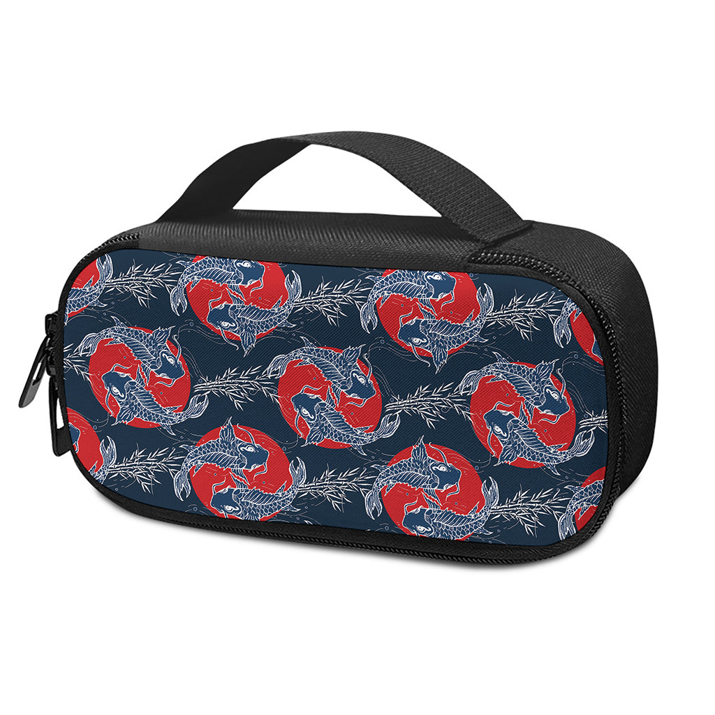 Japanese Koi Carp Fish Pattern Print Insulin Cooler Travel Case