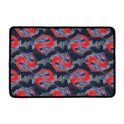 Japanese Koi Carp Fish Pattern Print Kitchen Mat