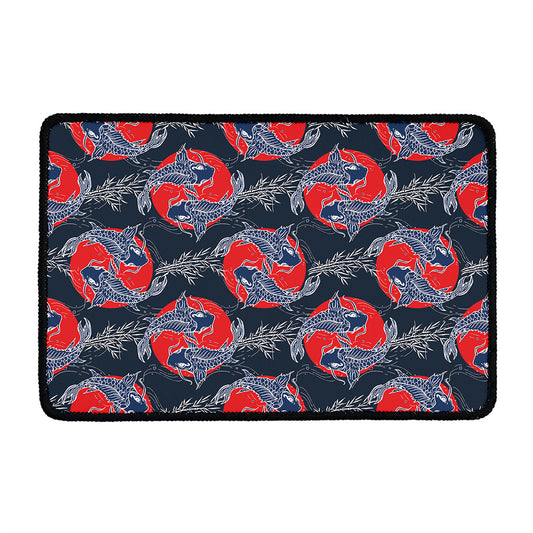 Japanese Koi Carp Fish Pattern Print Kitchen Mat