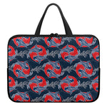 Japanese Koi Carp Fish Pattern Print Laptop Sleeve With Handle