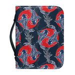 Japanese Koi Carp Fish Pattern Print Leather Bible Cover