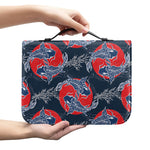 Japanese Koi Carp Fish Pattern Print Leather Bible Cover