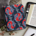 Japanese Koi Carp Fish Pattern Print Leather Bible Cover