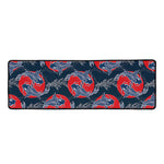 Japanese Koi Carp Fish Pattern Print Long Kitchen Mat