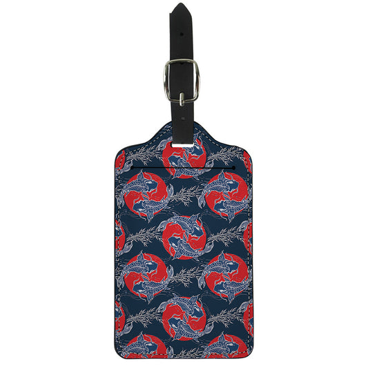 Japanese Koi Carp Fish Pattern Print Luggage Tag