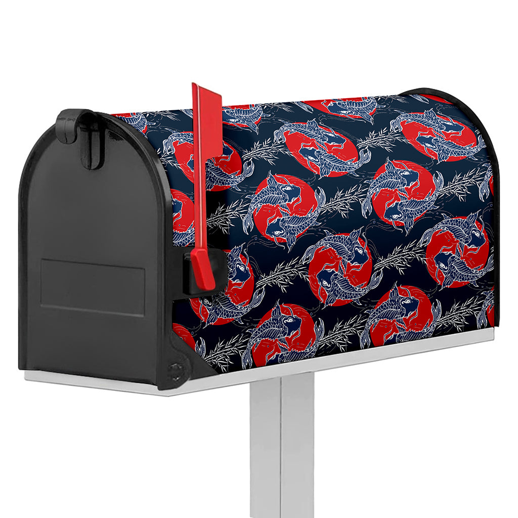 Japanese Koi Carp Fish Pattern Print Mailbox Cover