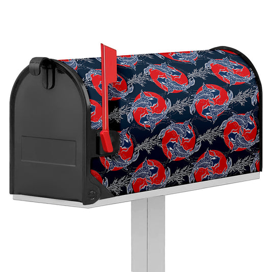 Japanese Koi Carp Fish Pattern Print Mailbox Cover