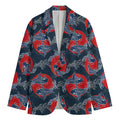 Japanese Koi Carp Fish Pattern Print Men's Blazer