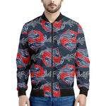 Japanese Koi Carp Fish Pattern Print Men's Bomber Jacket