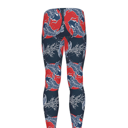 Japanese Koi Carp Fish Pattern Print Men's leggings