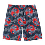 Japanese Koi Carp Fish Pattern Print Men's Swim Trunks